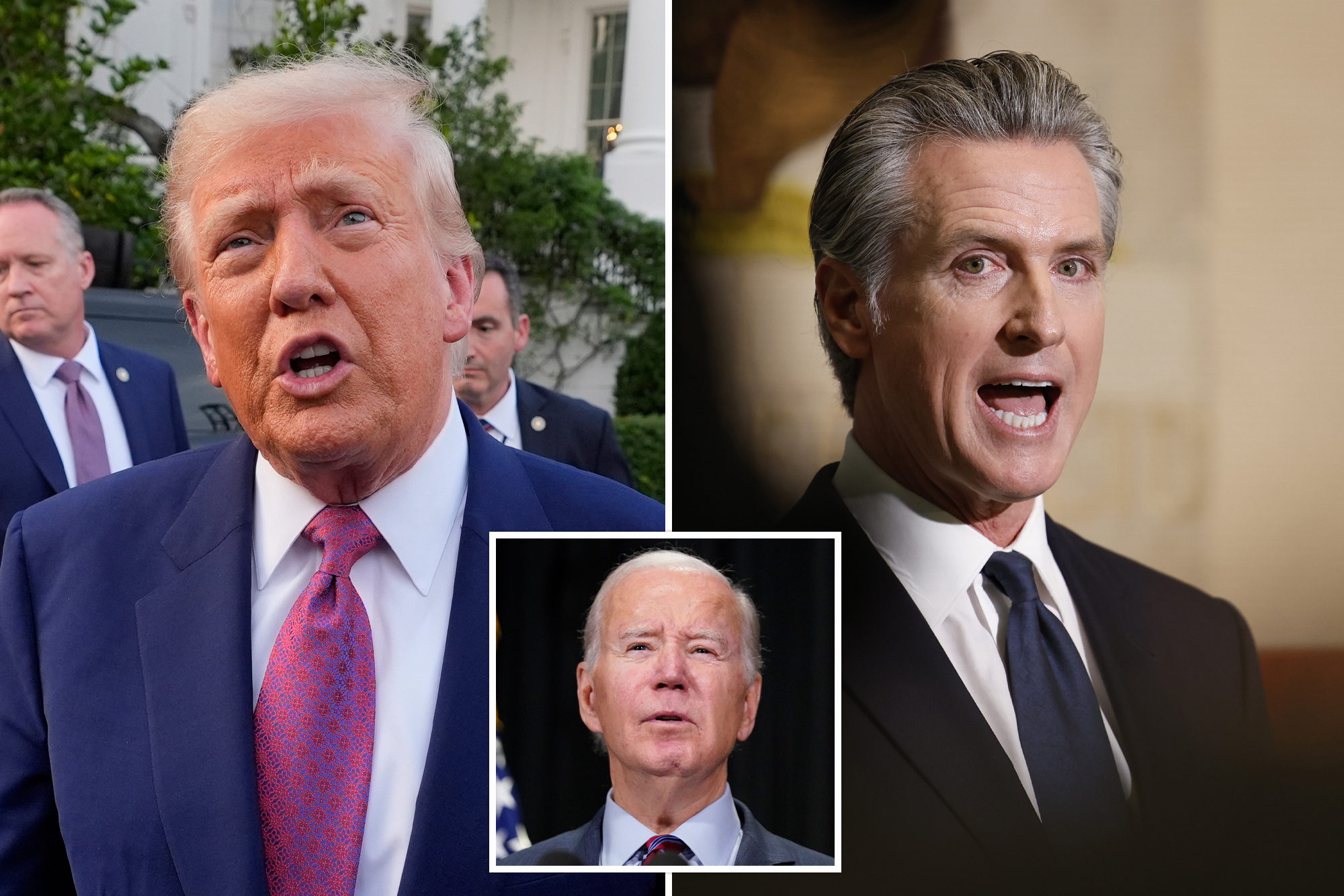 Newsom tries to give Trump's treatment, says it's not "all there"
