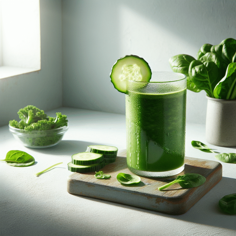 green smoothie with spinach and kale