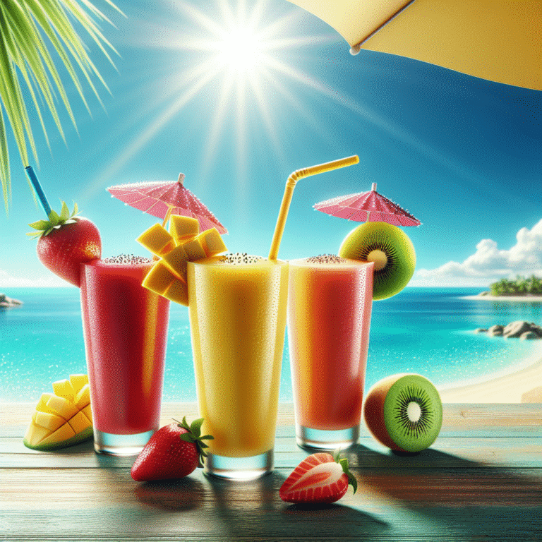 refreshing summer fruit smoothies