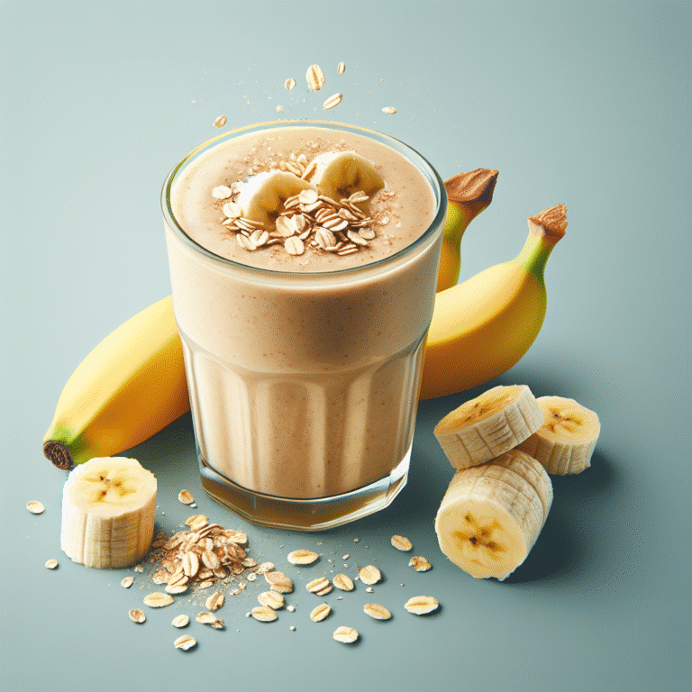 protein smoothie with oats and banana