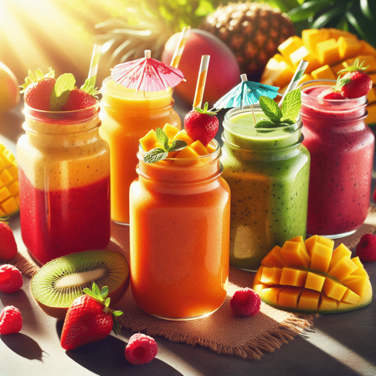refreshing summer fruit smoothies